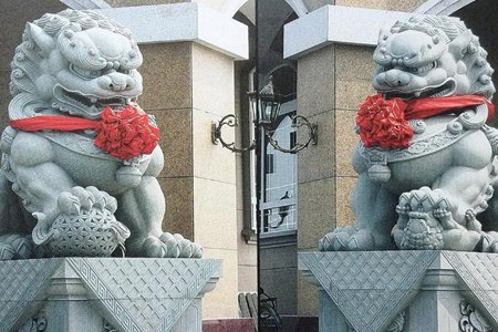 门口摆放石狮背后的寓意 是装饰门面还是吉祥寓意 图片13