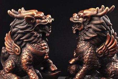家中摆放麒麟摆件的风水作用 镇宅招财招子送子 图片13